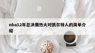 nba12年总决赛热火对凯尔特人的简单介绍